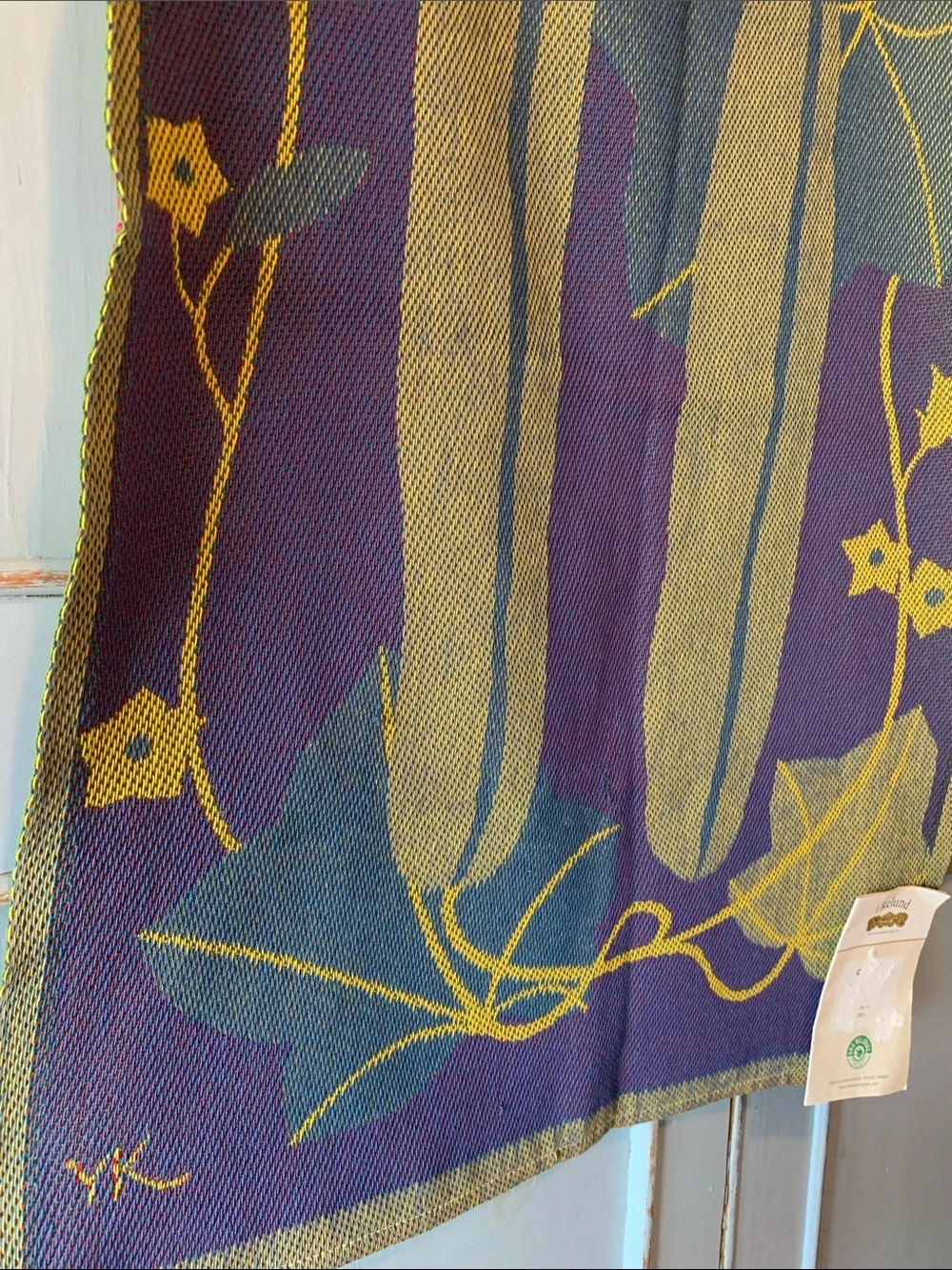 2 New Ekelund Made in Sweden Tea Towels Eggplant & Poppies
